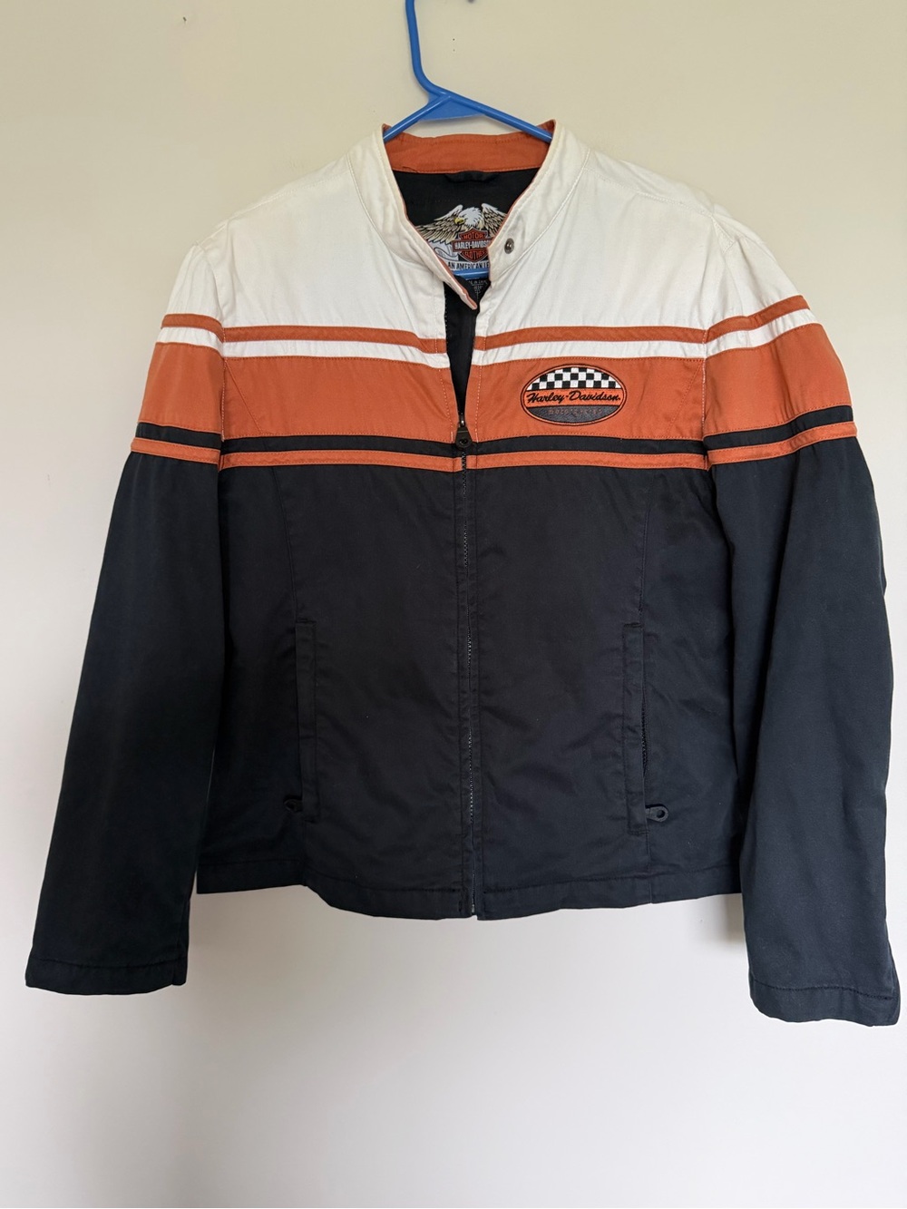Harley-Davidson Women’s Riding Jacket Large Black Orange White
